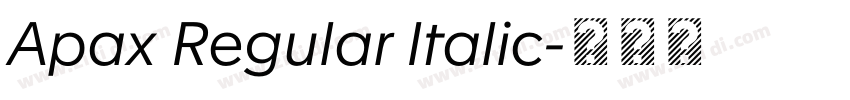 Apax Regular Italic字体转换